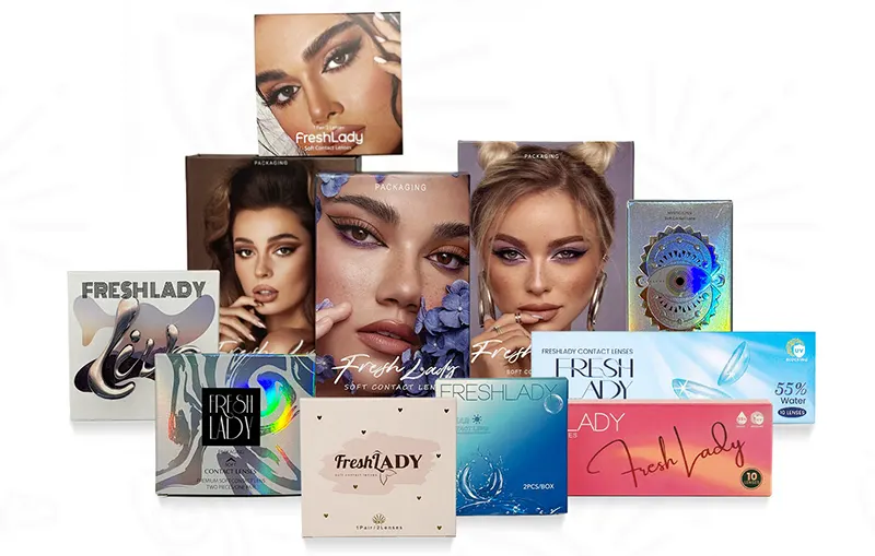 Colored contact lens packaging range developed for different global markets